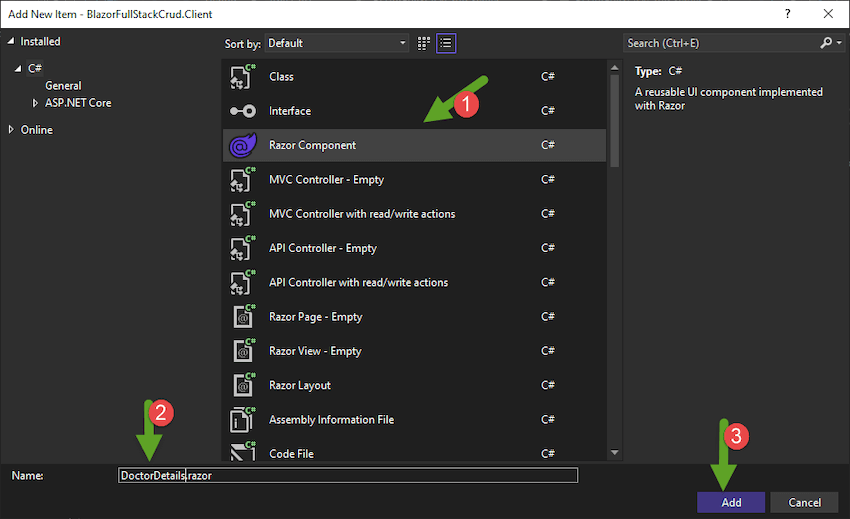 CRUD Operations with Blazor in .NET 6